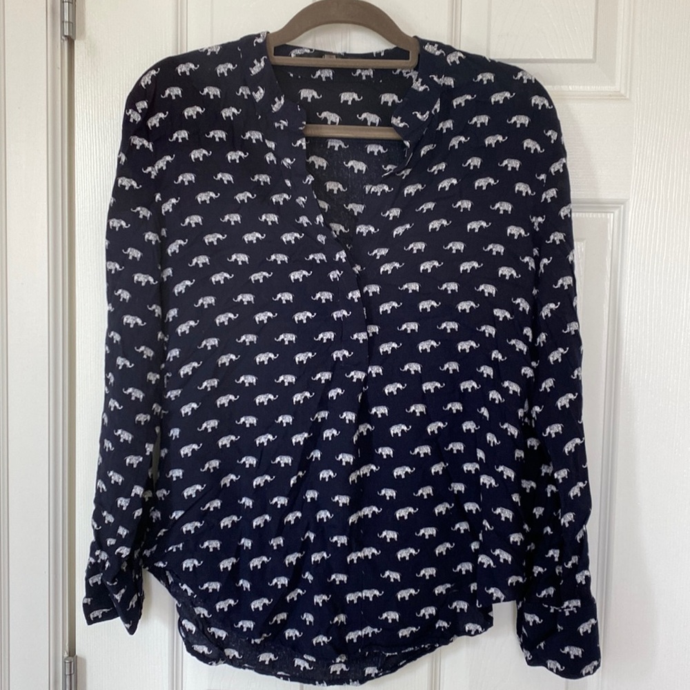 Cute elephant print blouse